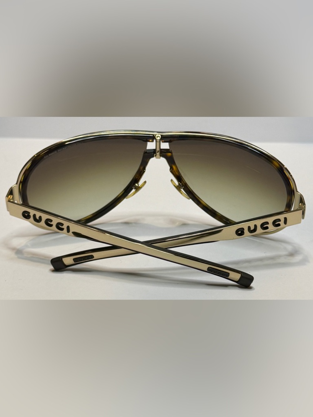 Gucci GG1566/S Aviator Sunglasses Tortoise Gold Gradient Lens w/ Case - Picture 11 of 15